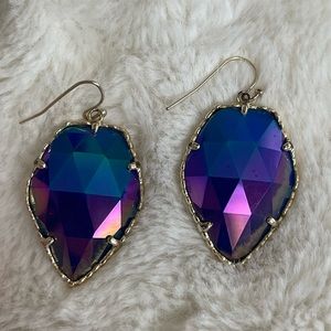 Kendra Scott Cobalt Iridescent Corley Earrings